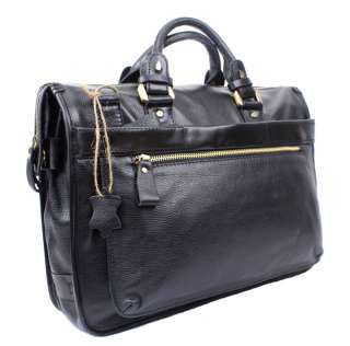 Mens Italy Top Leather Briefcase Messenger Laptop Bag B13  