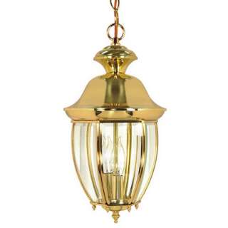 New Haven INDOOR OUTDOOR 16 Hanging Lantern Light Polished Brass Nuvo 