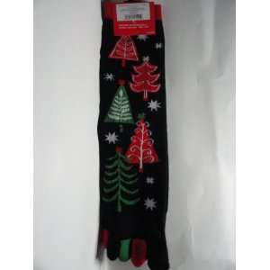  Ladies Toe Socks   Christmas Themed 