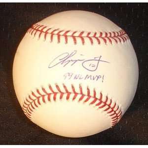  Autographed Chipper Jones Baseball   Official Sports 