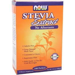 NOW Foods Stevia Extract Packets, 100 Grocery & Gourmet Food