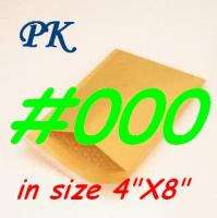 400 #000 Kraft Bubble Mailers Envelopes 4X8 Low Price  