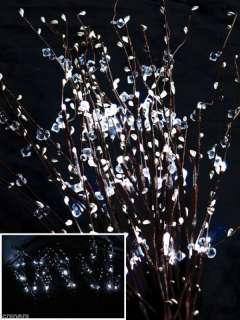 LED LIGHT BRANCH W/ CRYSTAL BEADS 5 BRANCHES 30 LIGHTS  