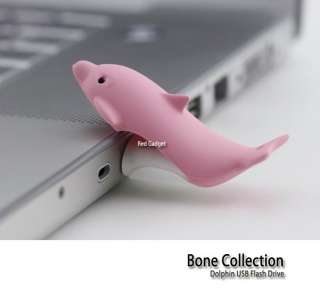 Creative Bone Gadget Sweet Pink Ocean Dolphin 4GB USB Flash Drive 3 