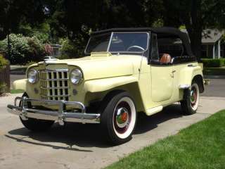 WILLYS JEEPSTER 48 51 CONVERTIBLE TOP + WINDOW   BLACK  