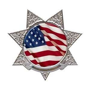  7 Point American Flag Police Decal   24 h   REFLECTIVE 