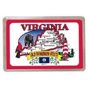  Virginia Playing Cards State Map 24 Display unit Case Pack 