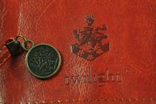 Vintage Twilight New Moon Leather Pencil Case / Cosmetic Pouch / Pen 