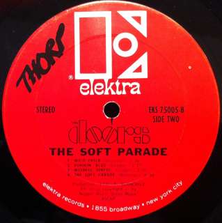 VG THE DOORS soft parade LP EKS 75005 Vinyl Record 1969 Red Label Big 