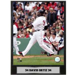  David Ortiz Team Photograph Nested on a 9x12 Plaque 