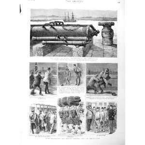 1884 HIGHLAND SOLDIERS GUNS H.M.S COURAGEUX GIBRALTAR 