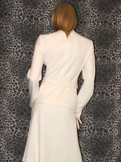 VALENTINO NWT $1K White Skirt Suit w/ Buckles; Sz 42, 8  
