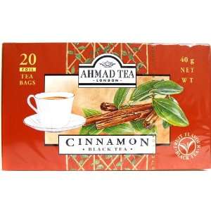 Ahmad Tea London Cinnamon Black Tea   20 tea bags  Grocery 