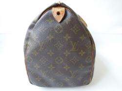 Vintage LV Louis Vuitton Monogram Canvas Leather Speedy 35 Hand bag 