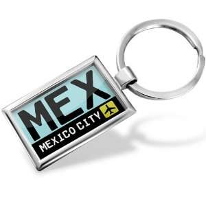 Keychain Airport code MEX / Mexico City country Mexico   Hand Made 