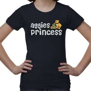 North Carolina A&T Aggies Youth Princess T Shirt   Navy 