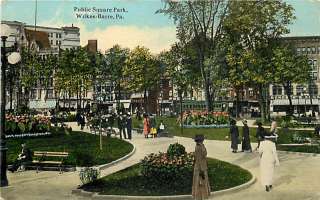 PA WILKES BARRE PUBLIC SQUARE PARK VERY EARLY T37735  