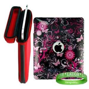   Stand for Apple Ipad Tablet + Butterfly Designer iPad Snap On Case