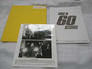 Gone In 60 Seconds Movie Press Kit 2000 Nicolas Cage, Angelina Jolie 