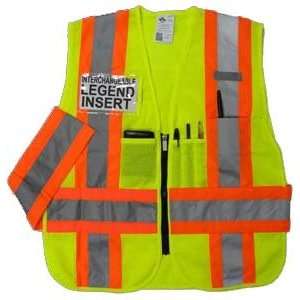  Command Safety Vest, ANSI Class 2, Color Green, Mesh, Zipper Front 