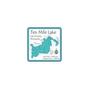  Ten Mile 4.25 Square Absorbent Coaster