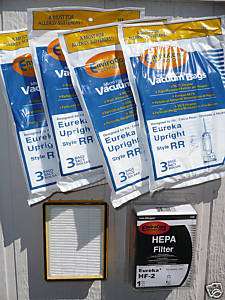 12 Eureka RR Vacuum bags + HF2 HF 2 HEPA Filter 61111  