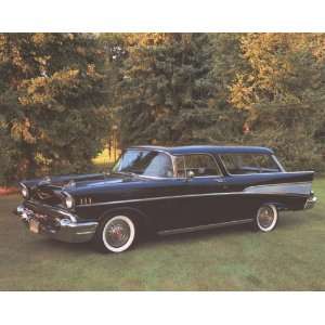 1957 HOT Black Chevrolet Nomad Bel Air   Photography Poster   16 x 20