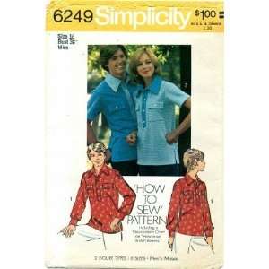  Simplicity 6249 Sewing Pattern Misses Shirt Size 16   Bust 