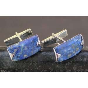 Blue Lapis Lazuli Cufflinks, Blue Intensity Jewelry