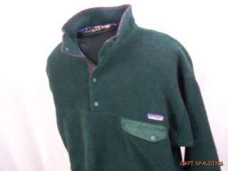 Patagonia Synchilla. Snap T Fleece Pullover Jacket.XL. Dark Green 