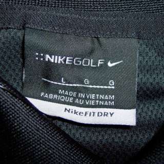 Nike Fit Dry Dri Golf Polo Casual Shirt Black Mens Large NEW NWT 