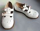 Footmates girls white double T strap dress shoes mary janes sz 6.5 EUC