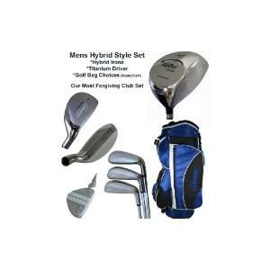  X 10 Complete Mens Hybrid Set with woods, irons and bag 