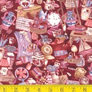  45 Wide Auction Tonight Maroon Fabric By The Yard Arts 