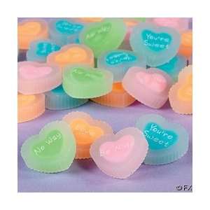  36 CONVERSATION HEART Erasers/VALENTINES Day PARTY FAVORS 