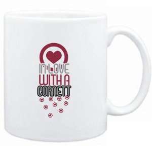    Mug White  in love with a Cornett  Instruments