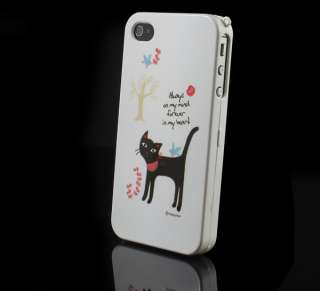 Full Body Cute Cat Back Hard Case Cover Skin For Apple iphone 4 4G 4S 