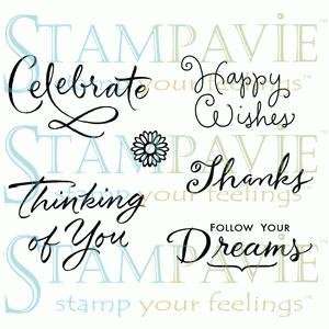  Stampavie Tina Wenke Clear Stamp Celebrate 6pcs Arts 