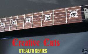 METALLICA NINJA STAR ESP EX Guitar Decal Inlay Set  