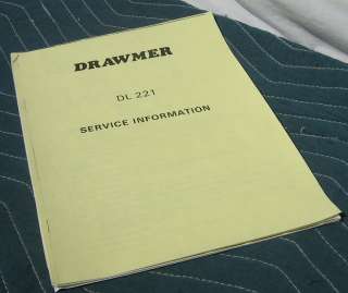 DRAWMER DL221 SERVICE Manual  