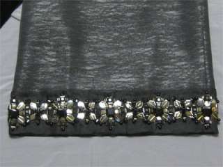 7670 Jewel Embro Metallic Silk Blends Lanvin Dress 40  