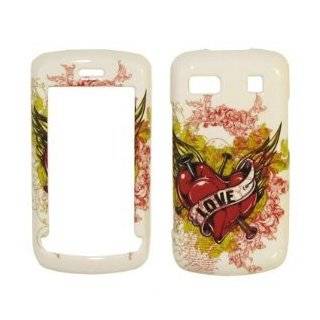 White Love Tattoo Design Snap On Cover Hard Case Cell Phone Protector 
