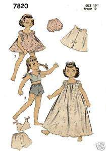 7820 Toni Betsy McCall Doll Wardrobe Pattern 19  