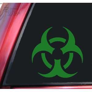  Biohazard Symbol Vinyl Decal Sticker   Green Automotive