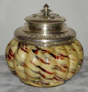 Stevens & Williams Rib Mold Covered Jar or Humidor  
