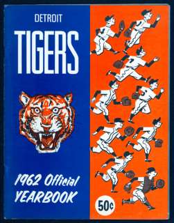 1962 Detroit Tigers Official Yearbook Nice  