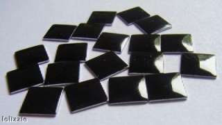 144 BLACK SQUARES 7X7 mm Hot Fix Iron On Nailheads  