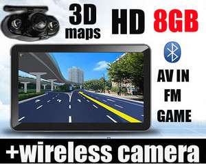 GPS Car navigation system Bluetooth Wireless Reverse Camera  