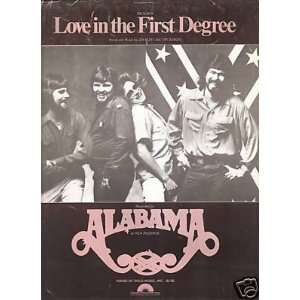  Sheet Music Love In The First Degree Alabama 95 