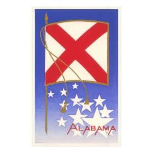 Alabama State Flag Giclee Poster Print, 30x40 